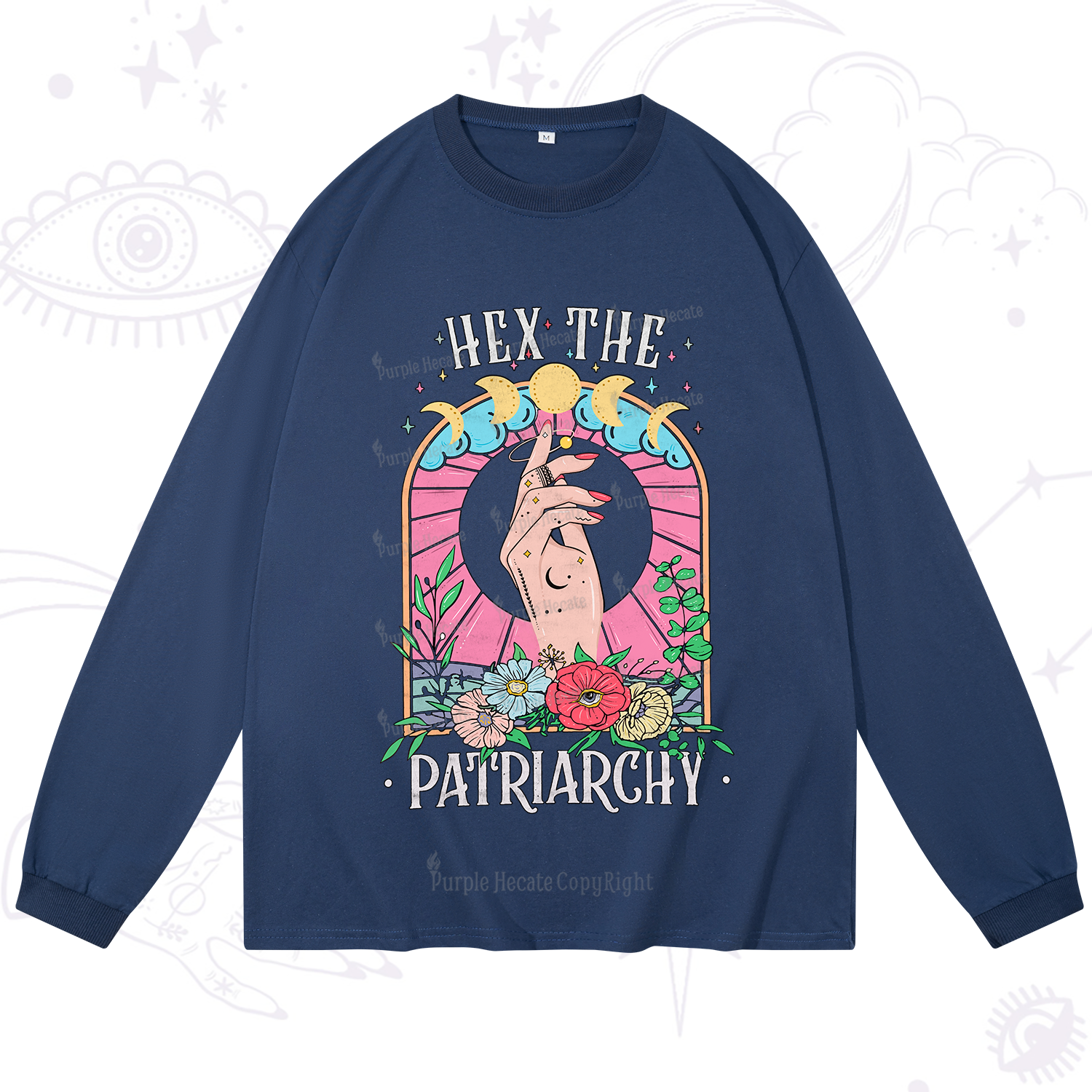 Purplehecate Hex The Patriarchy Long Sleeve T-Shirt