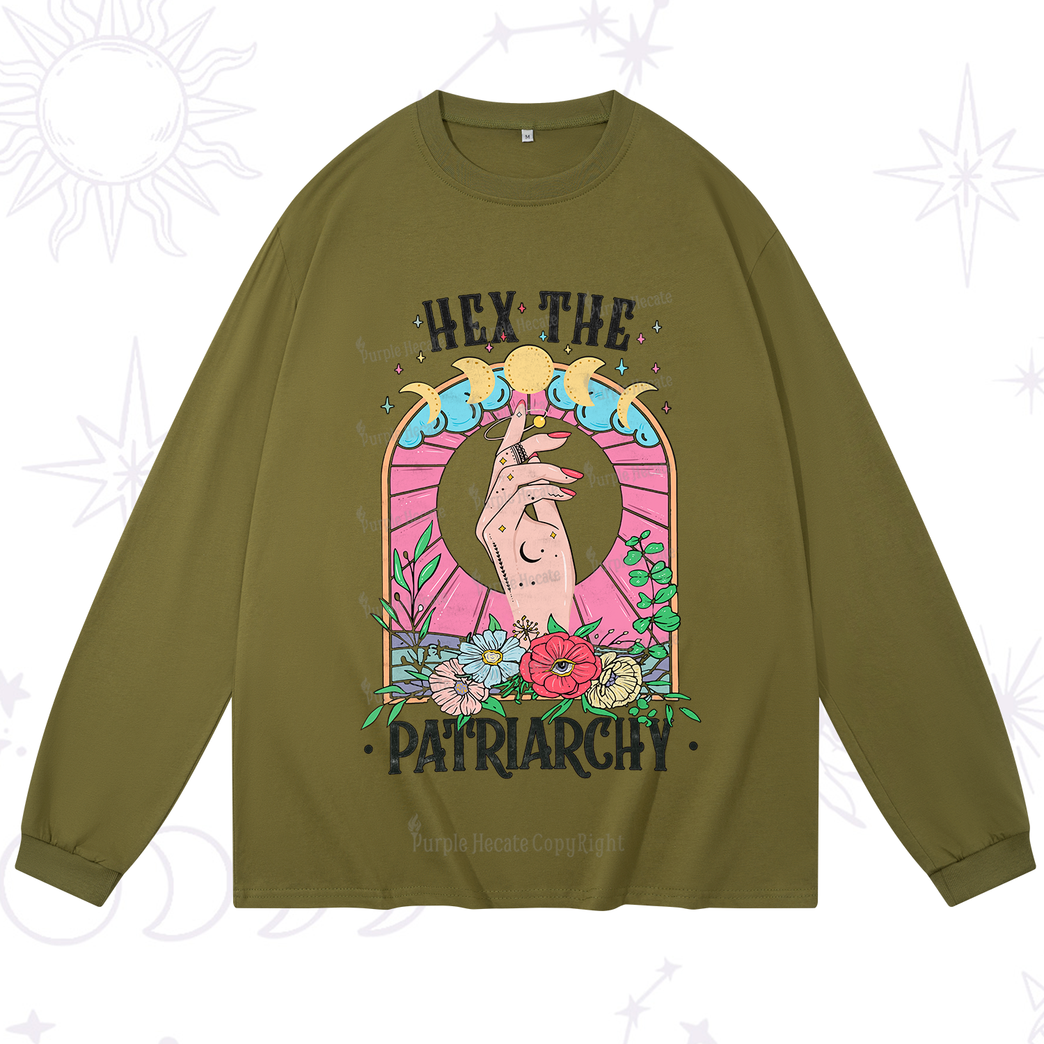 Purplehecate Hex The Patriarchy Long Sleeve T-Shirt