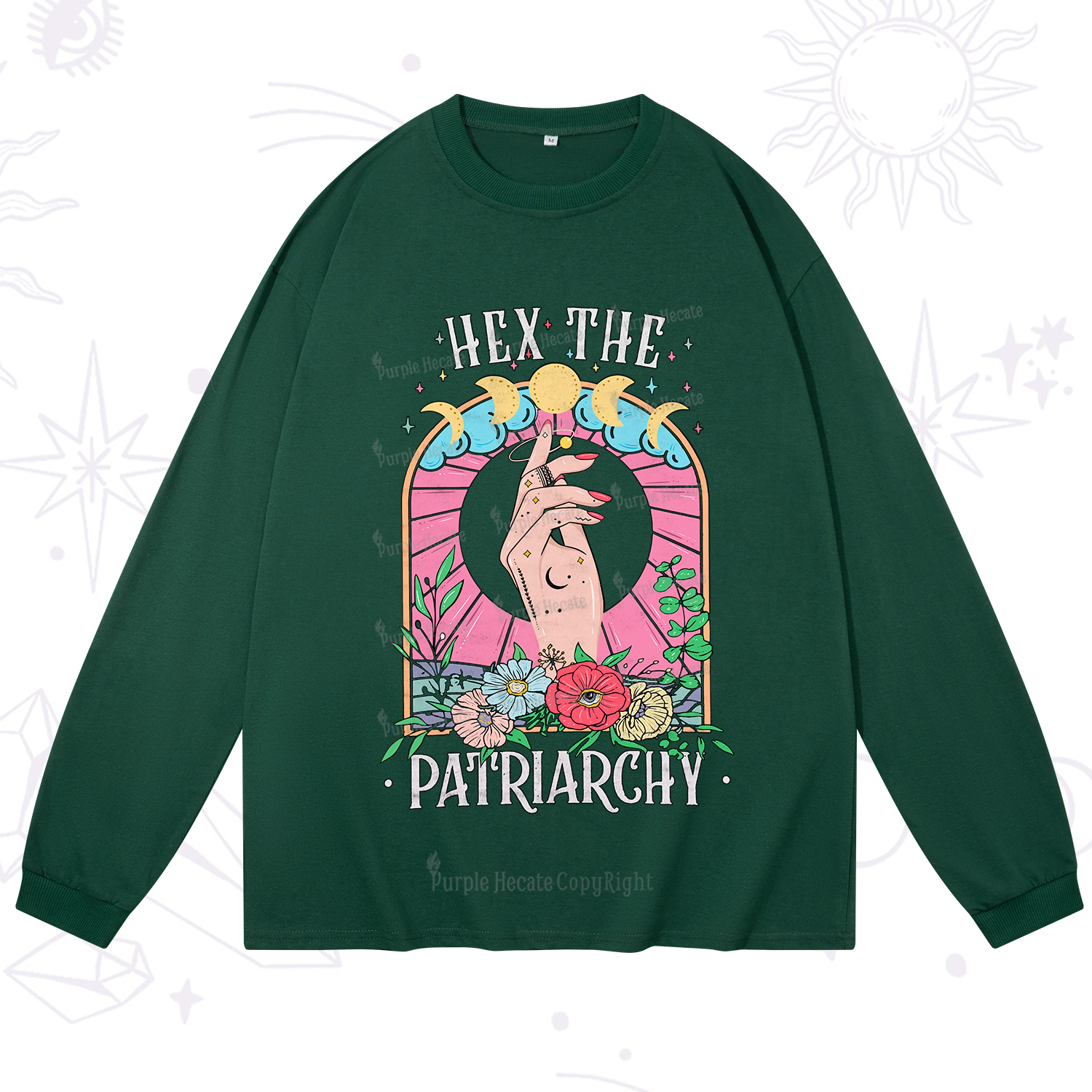 Purplehecate Hex The Patriarchy Long Sleeve T-Shirt