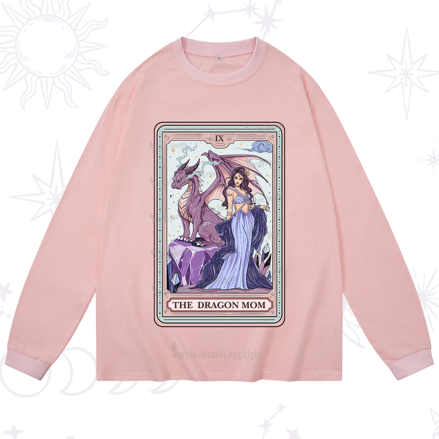 Purplehecate The Dragon Mom Tarot Long Sleeve T-Shirt