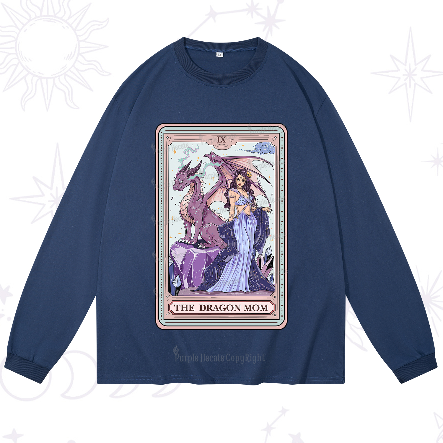 Purplehecate The Dragon Mom Tarot Long Sleeve T-Shirt