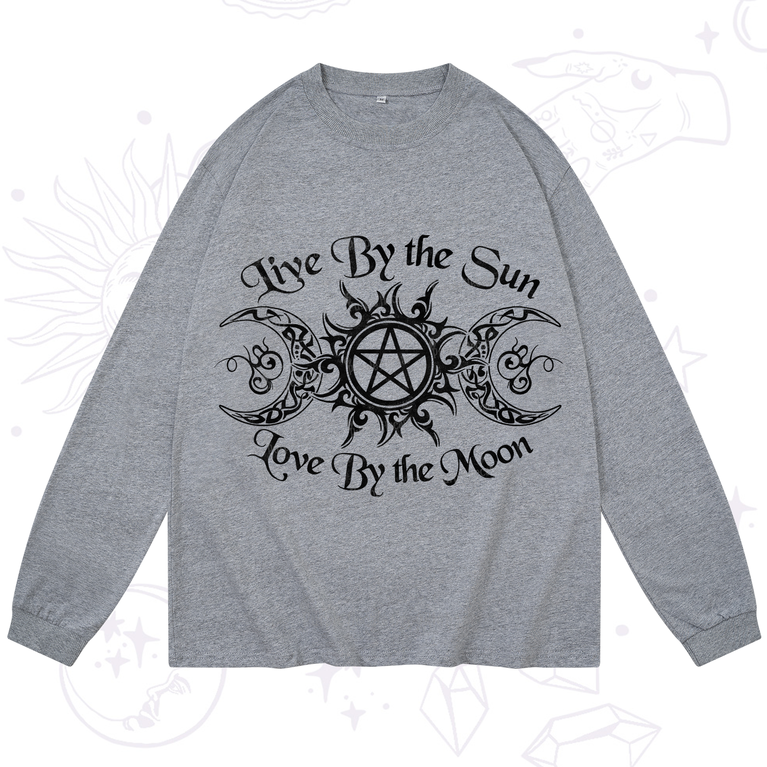 Purplehecate Hecate's Lunar Blessing Long Sleeve T-Shirt