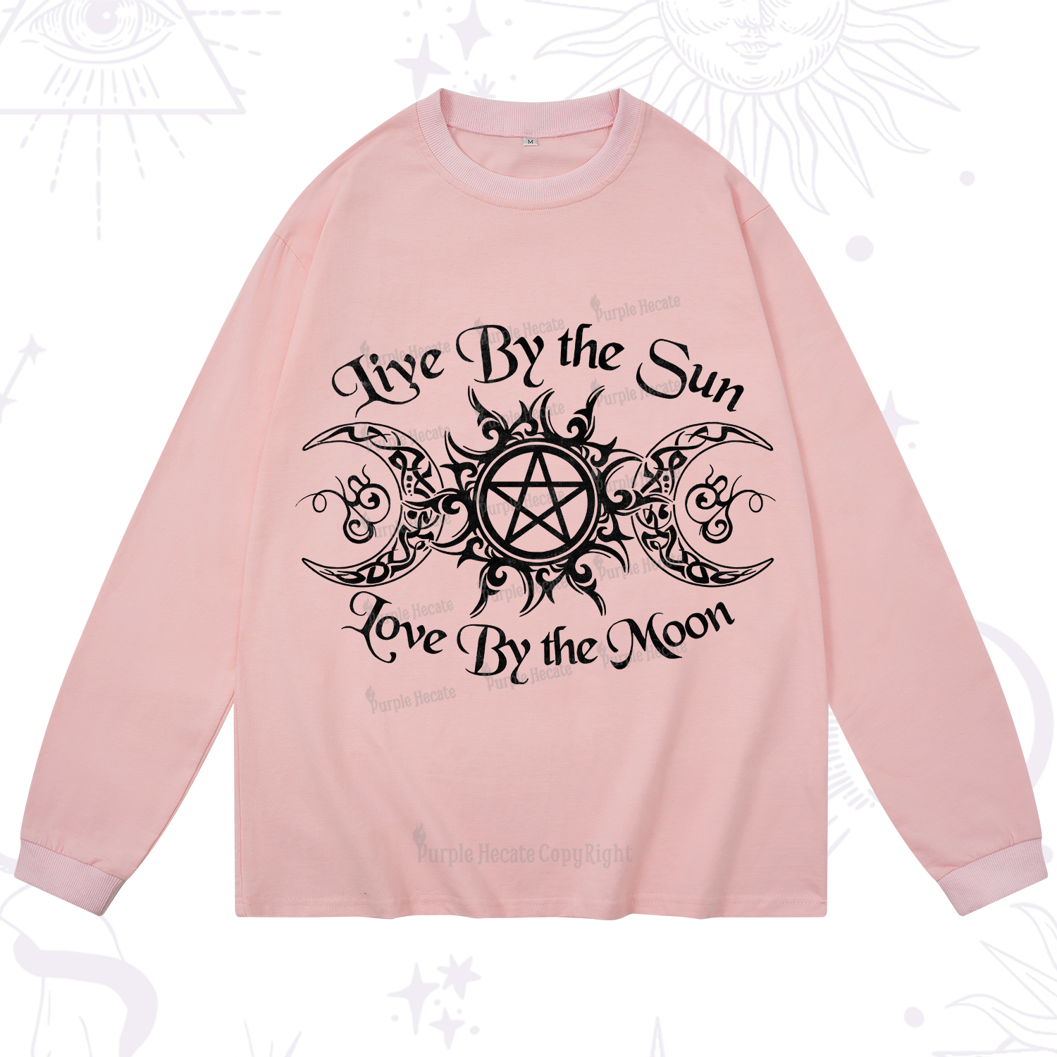 Purplehecate Hecate's Lunar Blessing Long Sleeve T-Shirt