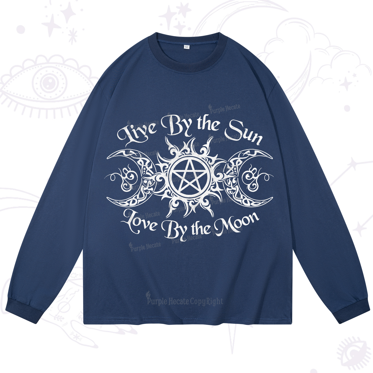 Purplehecate Hecate's Lunar Blessing Long Sleeve T-Shirt