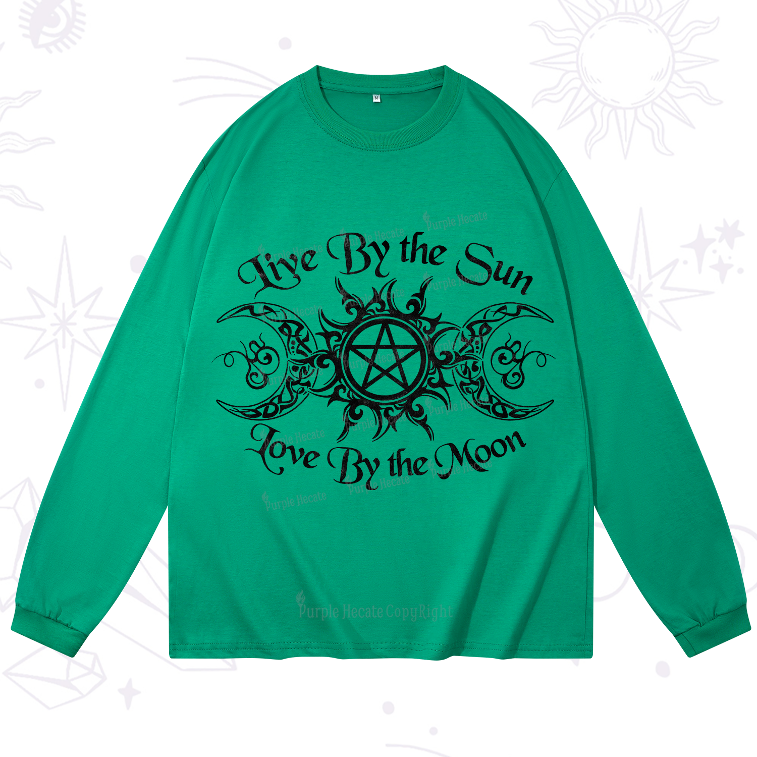 Purplehecate Hecate's Lunar Blessing Long Sleeve T-Shirt