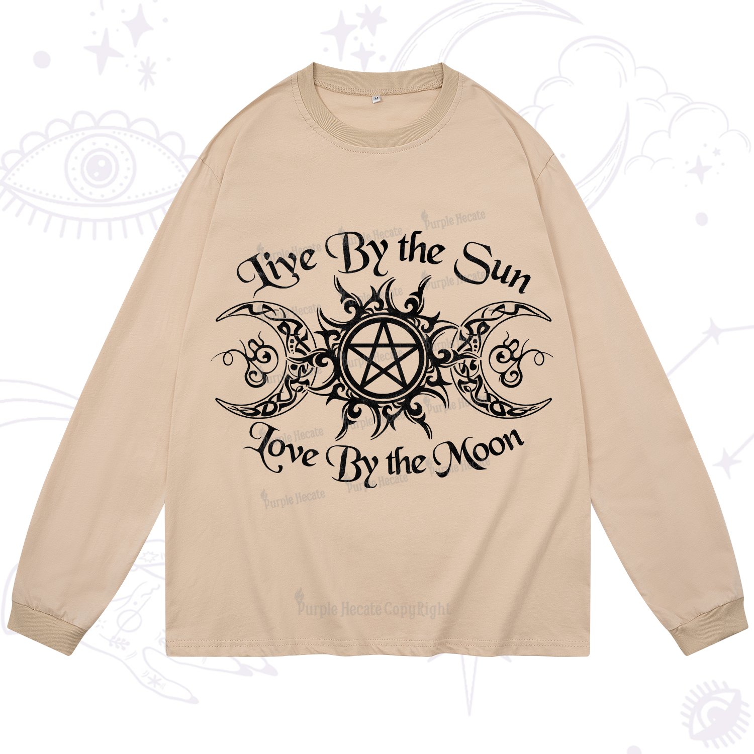 Purplehecate Hecate's Lunar Blessing Long Sleeve T-Shirt