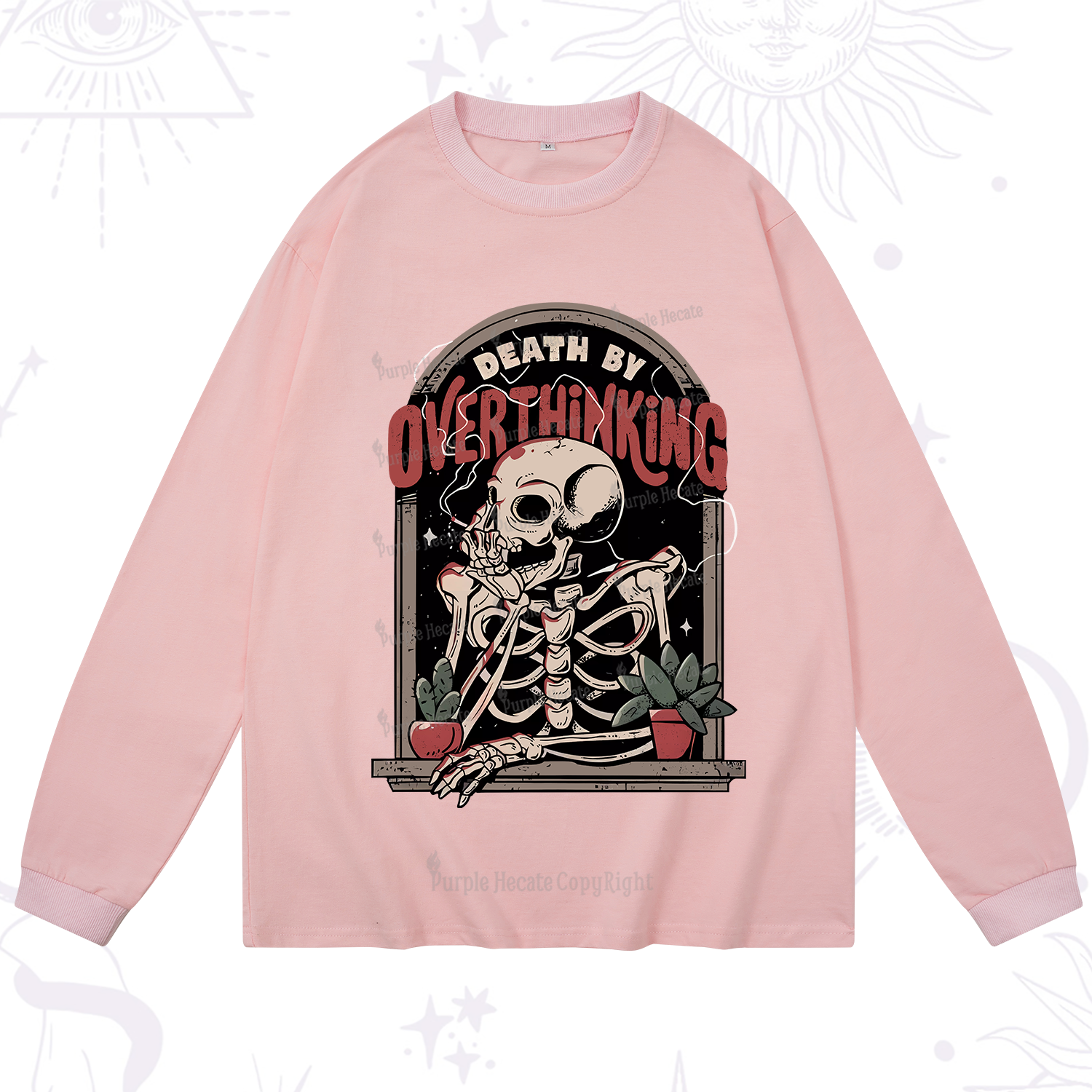 Purplehecate Death By Overthinking Long Sleeve T-Shirt