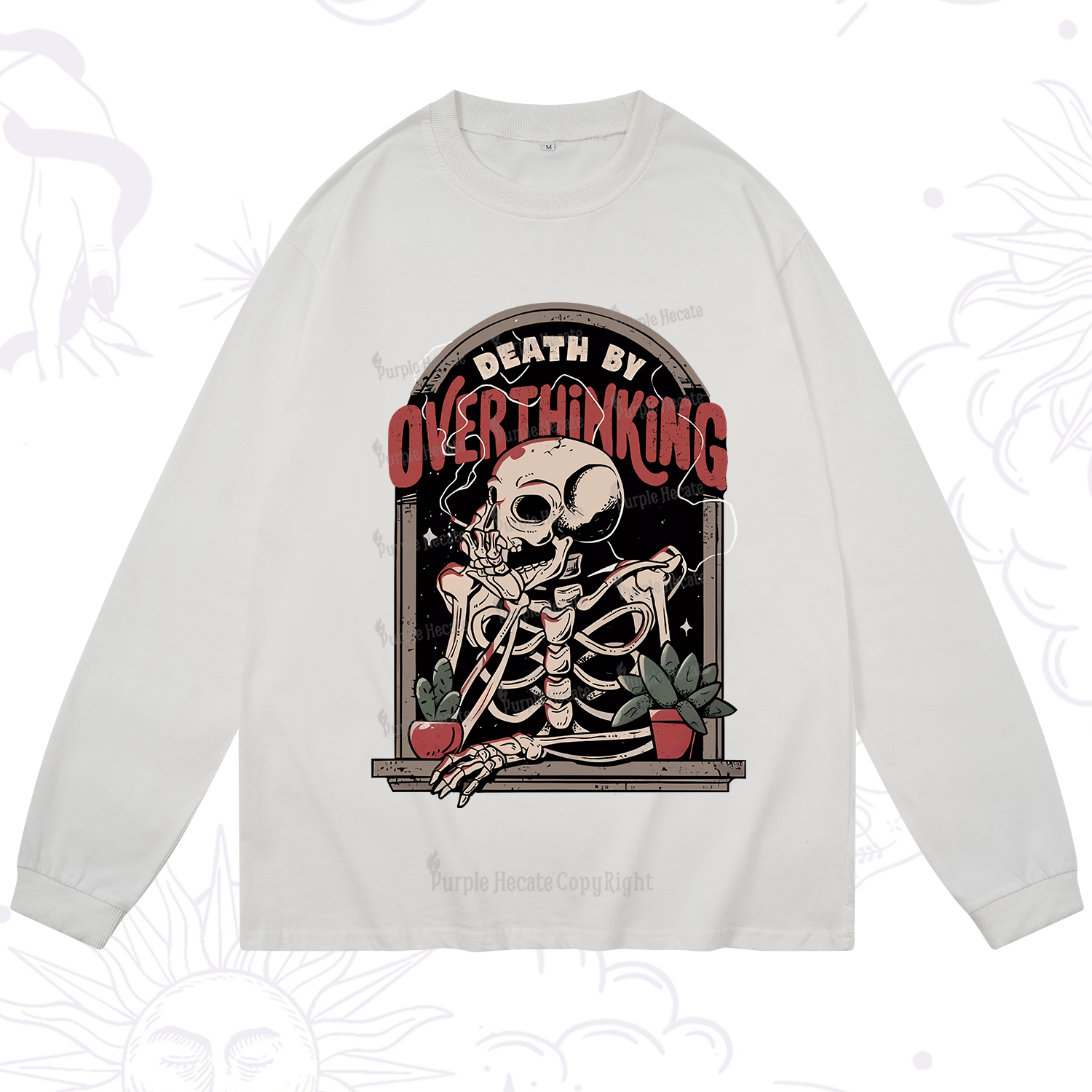 Purplehecate Death By Overthinking Long Sleeve T-Shirt