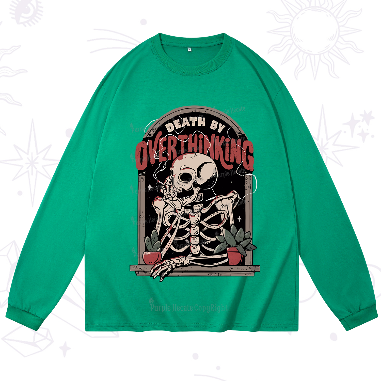 Purplehecate Death By Overthinking Long Sleeve T-Shirt