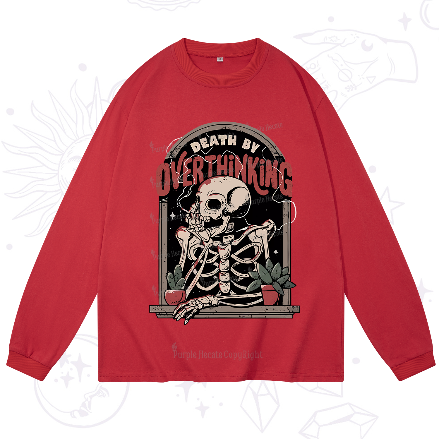 Purplehecate Death By Overthinking Long Sleeve T-Shirt