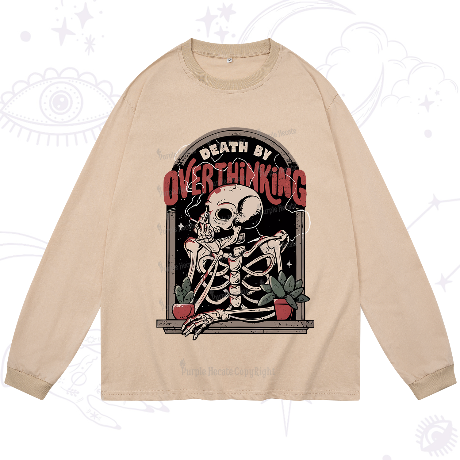Purplehecate Death By Overthinking Long Sleeve T-Shirt