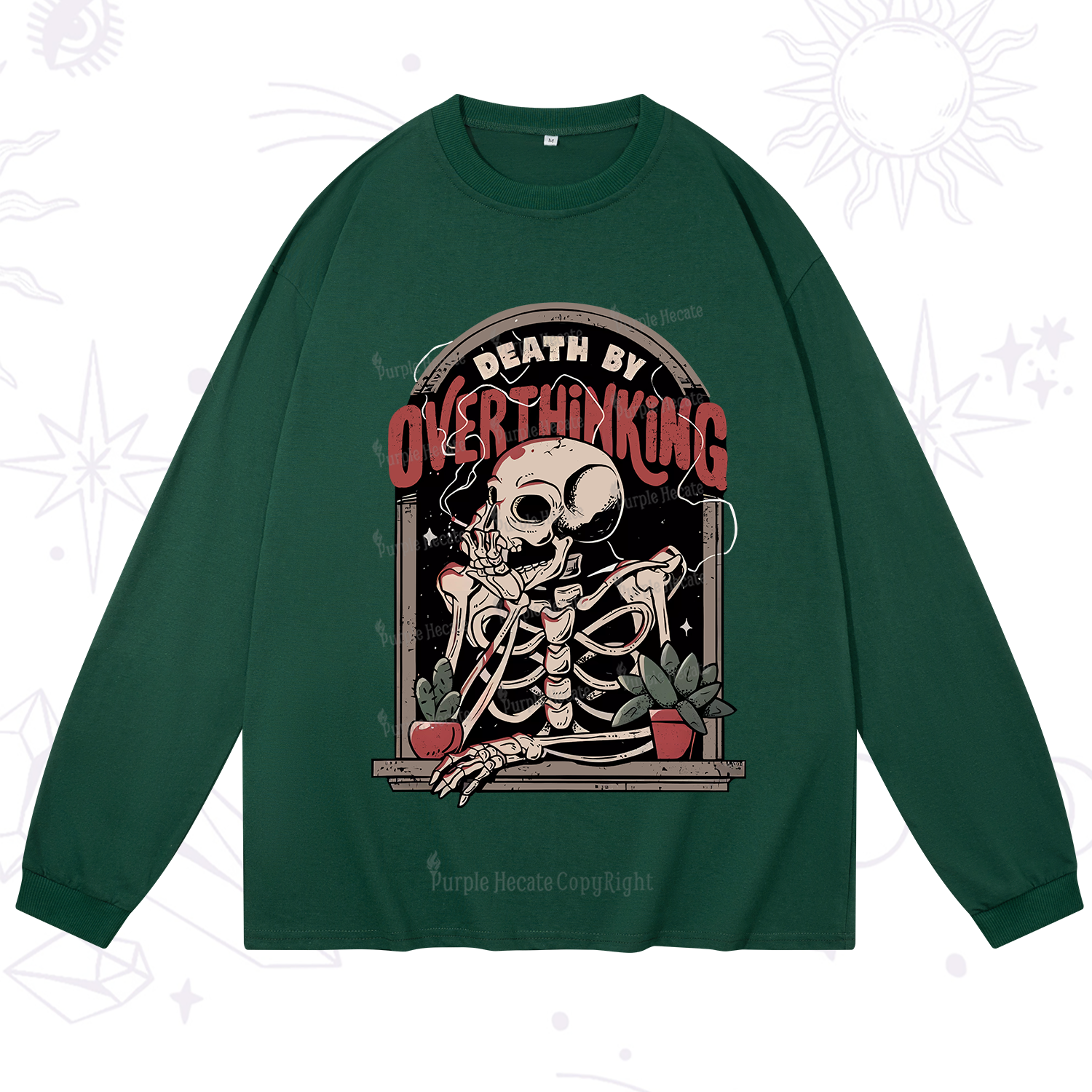 Purplehecate Death By Overthinking Long Sleeve T-Shirt