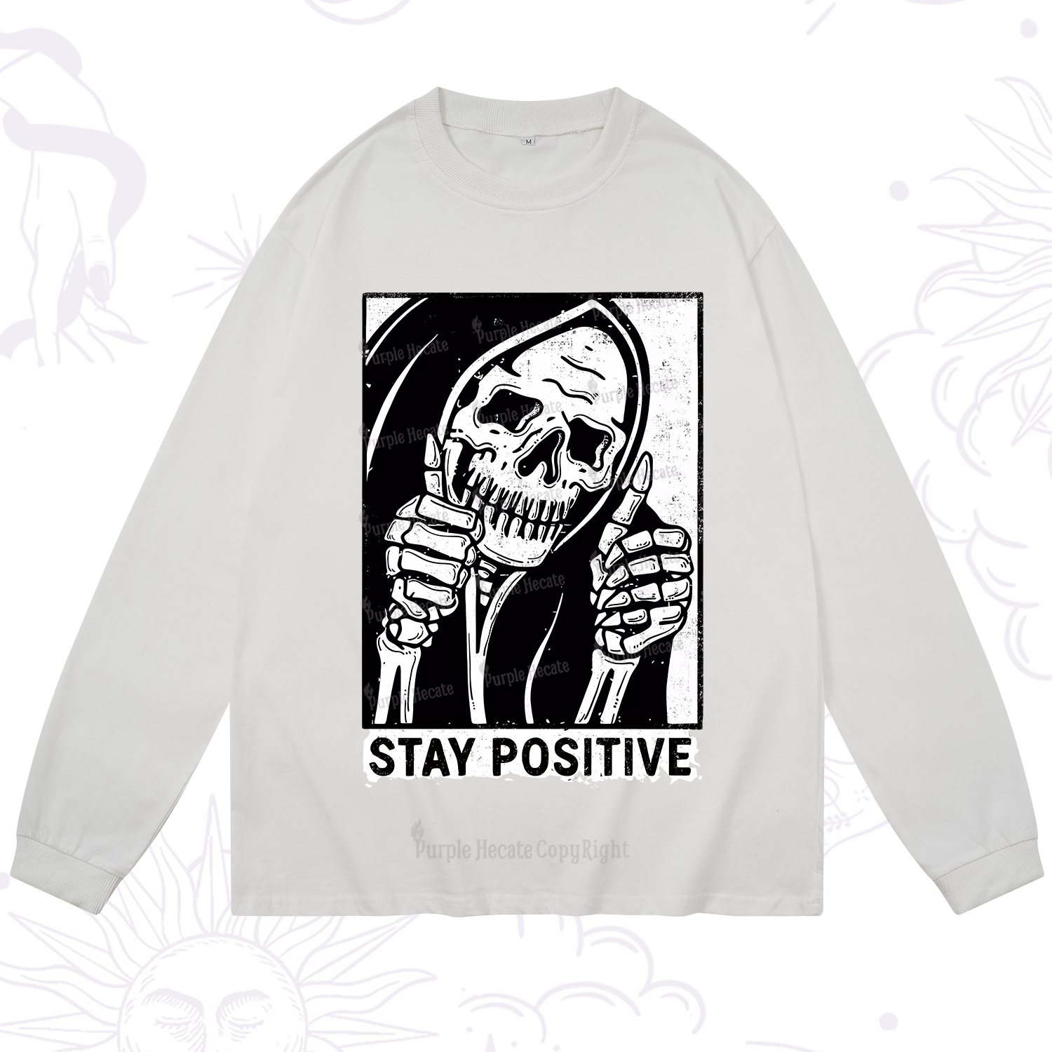 Purplehecate Stay Positive Long Sleeve T-Shirt