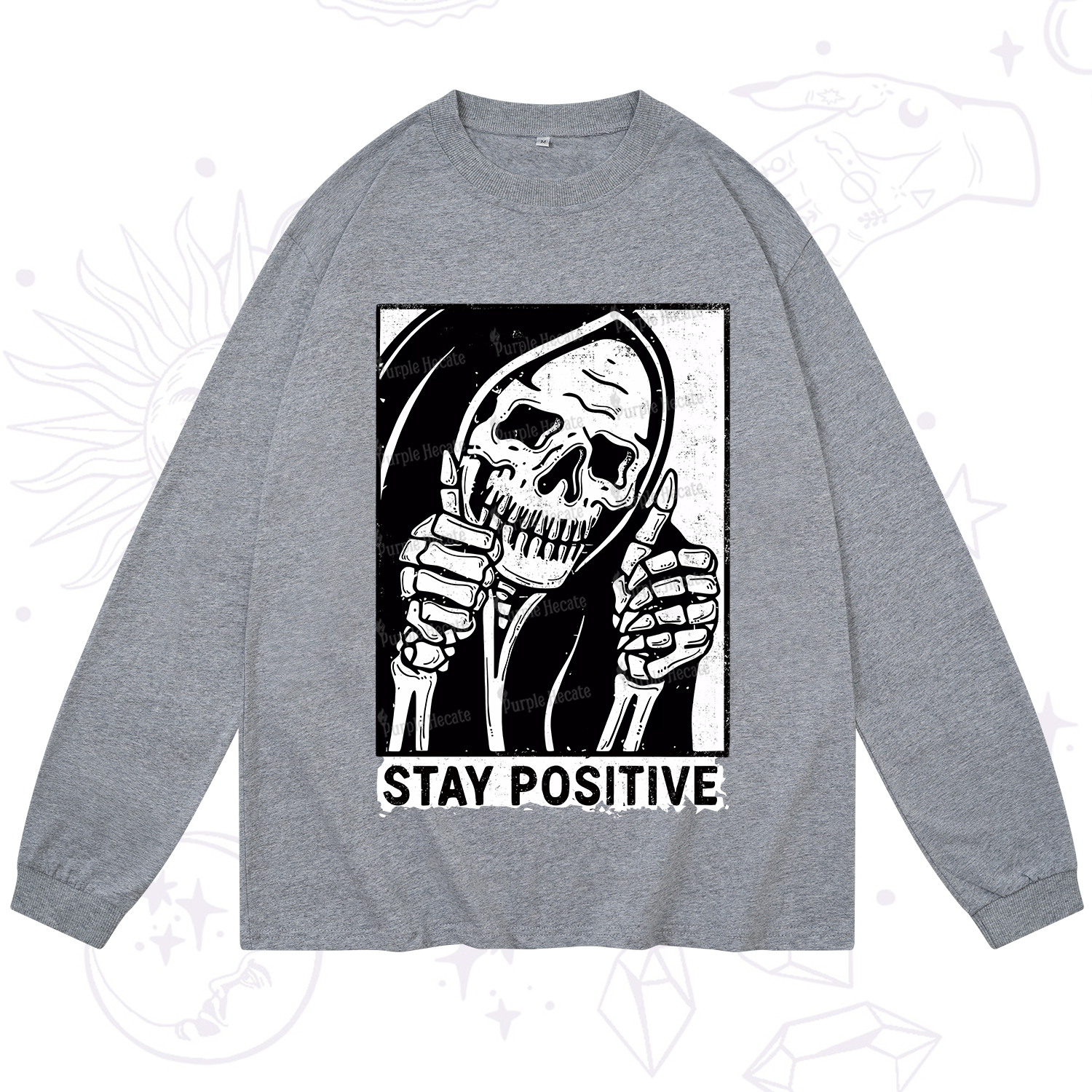 Purplehecate Stay Positive Long Sleeve T-Shirt