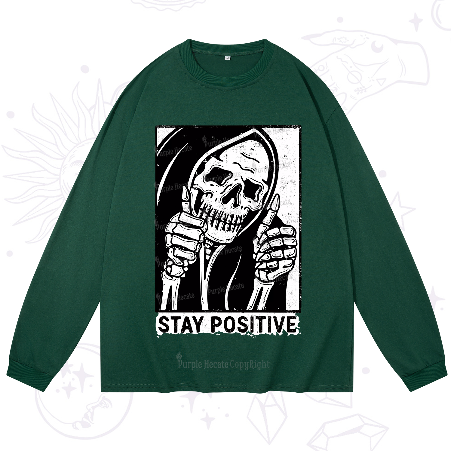 Purplehecate Stay Positive Long Sleeve T-Shirt