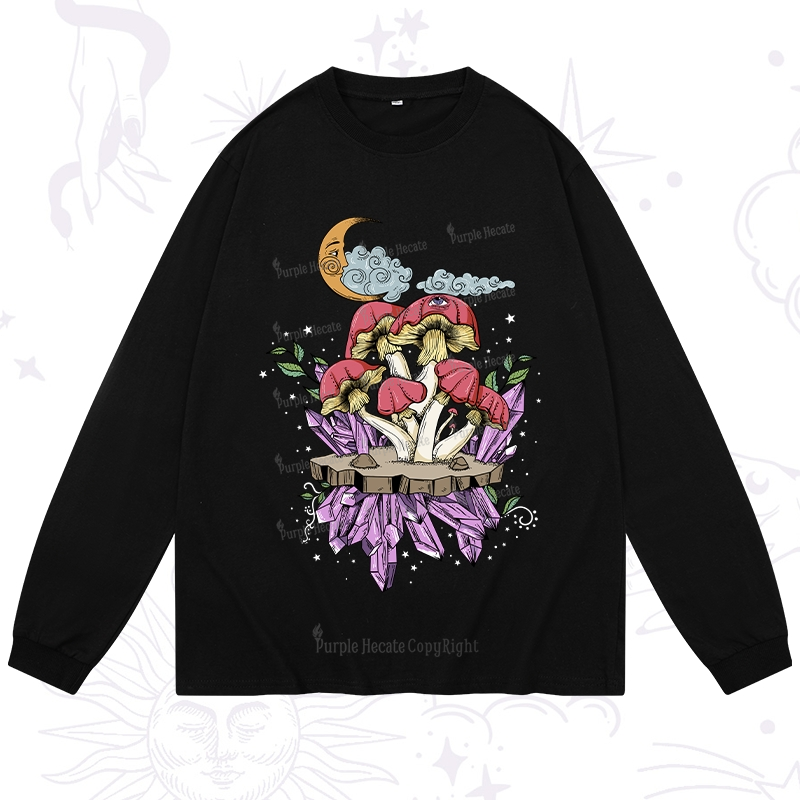 Purplehecate Fantasy Mushroom Long Sleeve T-Shirt