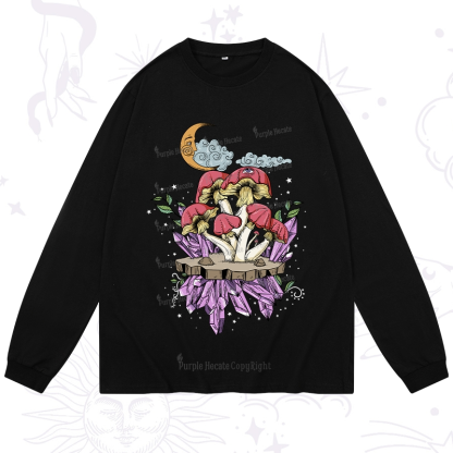 Purplehecate Fantasy Mushroom Long Sleeve T-Shirt