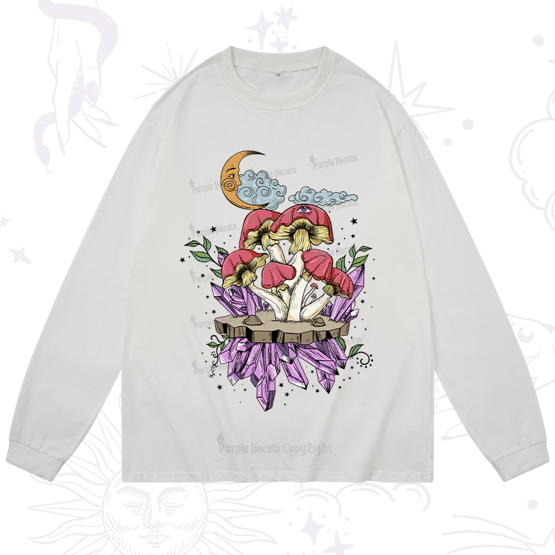 Purplehecate Fantasy Mushroom Long Sleeve T-Shirt