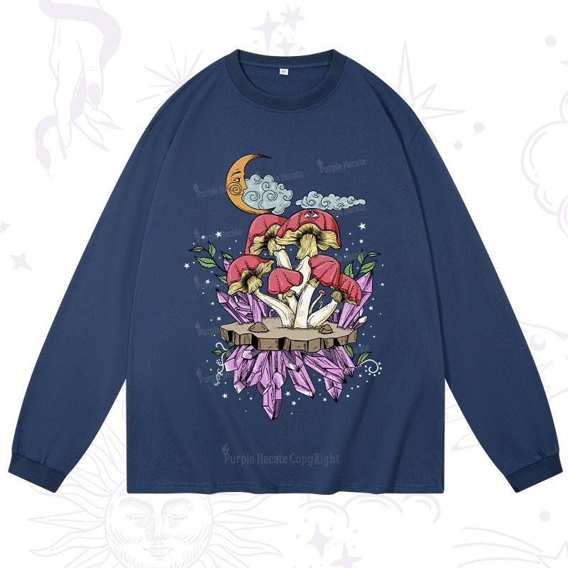 Purplehecate Fantasy Mushroom Long Sleeve T-Shirt