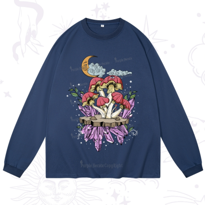 Purplehecate Fantasy Mushroom Long Sleeve T-Shirt