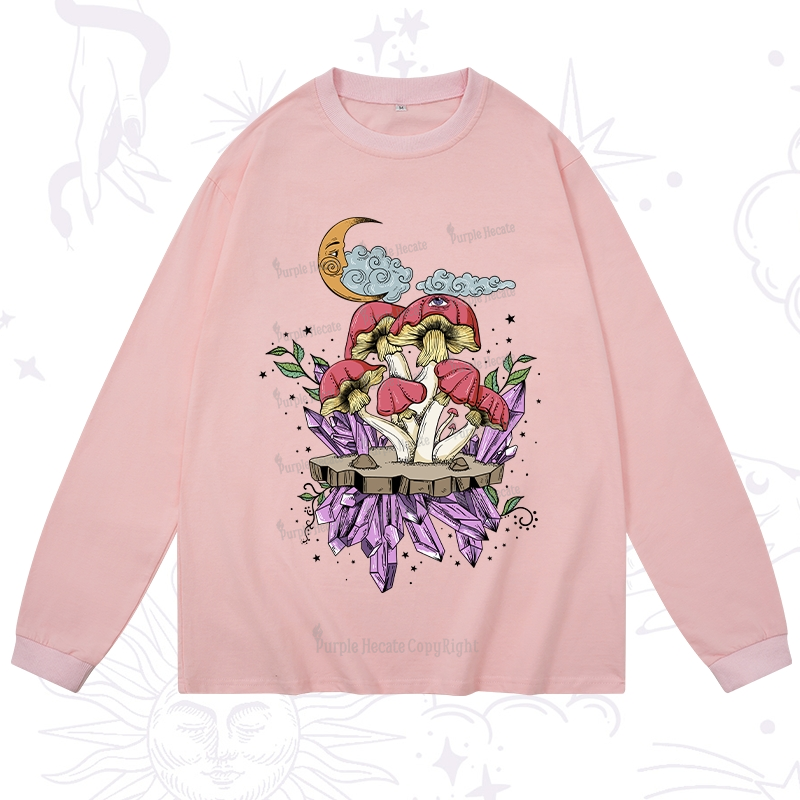 Purplehecate Fantasy Mushroom Long Sleeve T-Shirt