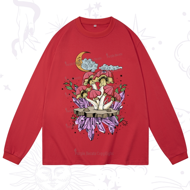Purplehecate Fantasy Mushroom Long Sleeve T-Shirt