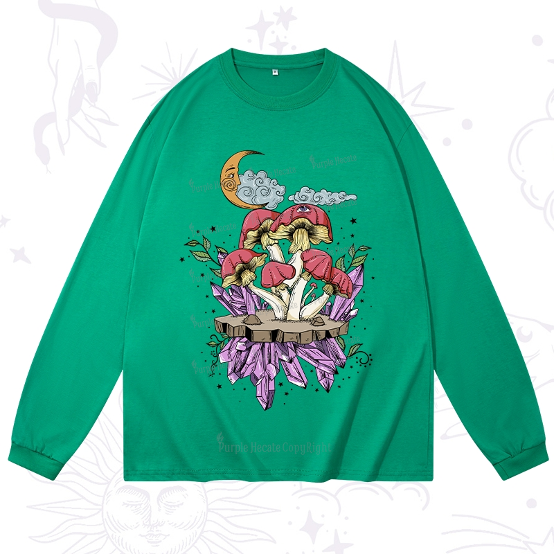 Purplehecate Fantasy Mushroom Long Sleeve T-Shirt