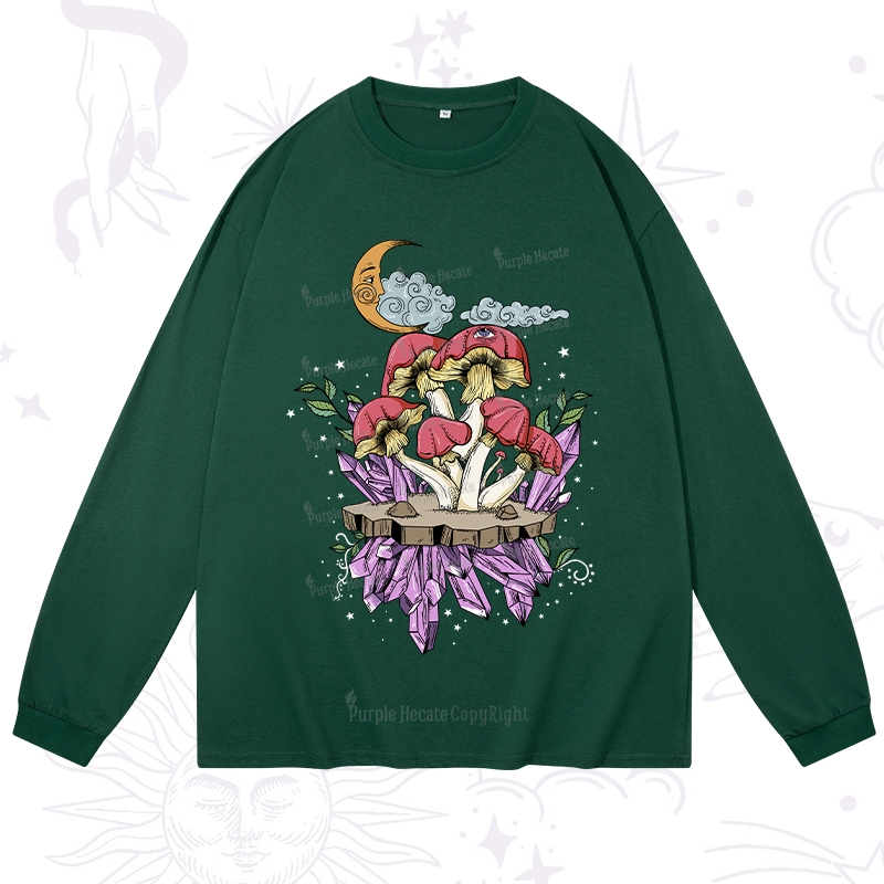 Purplehecate Fantasy Mushroom Long Sleeve T-Shirt