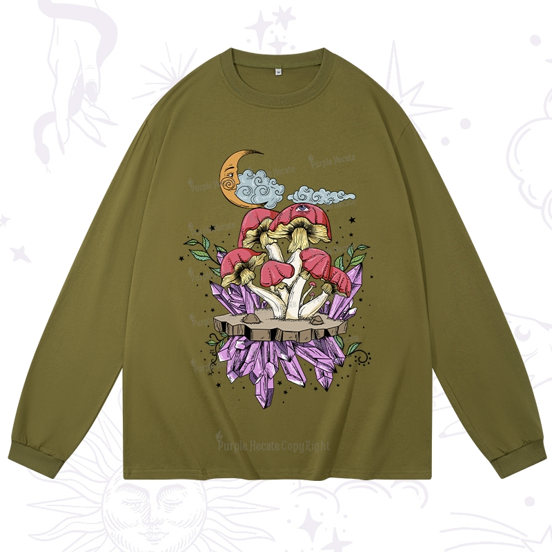 Purplehecate Fantasy Mushroom Long Sleeve T-Shirt