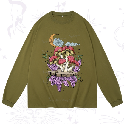 Purplehecate Fantasy Mushroom Long Sleeve T-Shirt