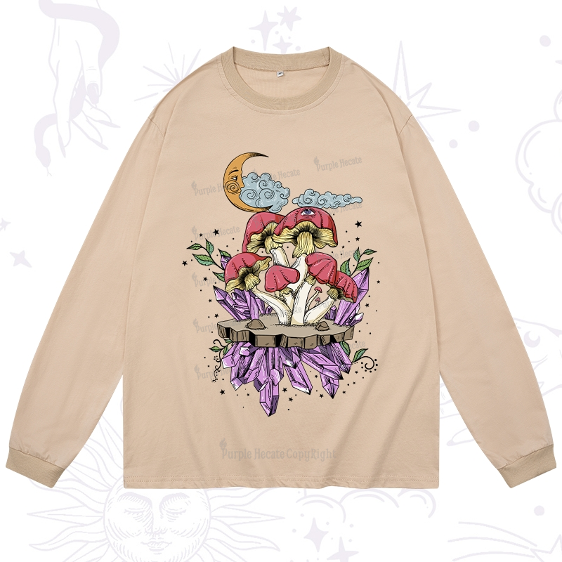 Purplehecate Fantasy Mushroom Long Sleeve T-Shirt