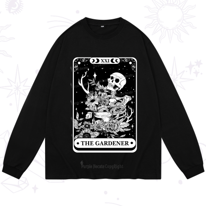 Purplehecate The Gardener Tarot Card Long Sleeve T-Shirt