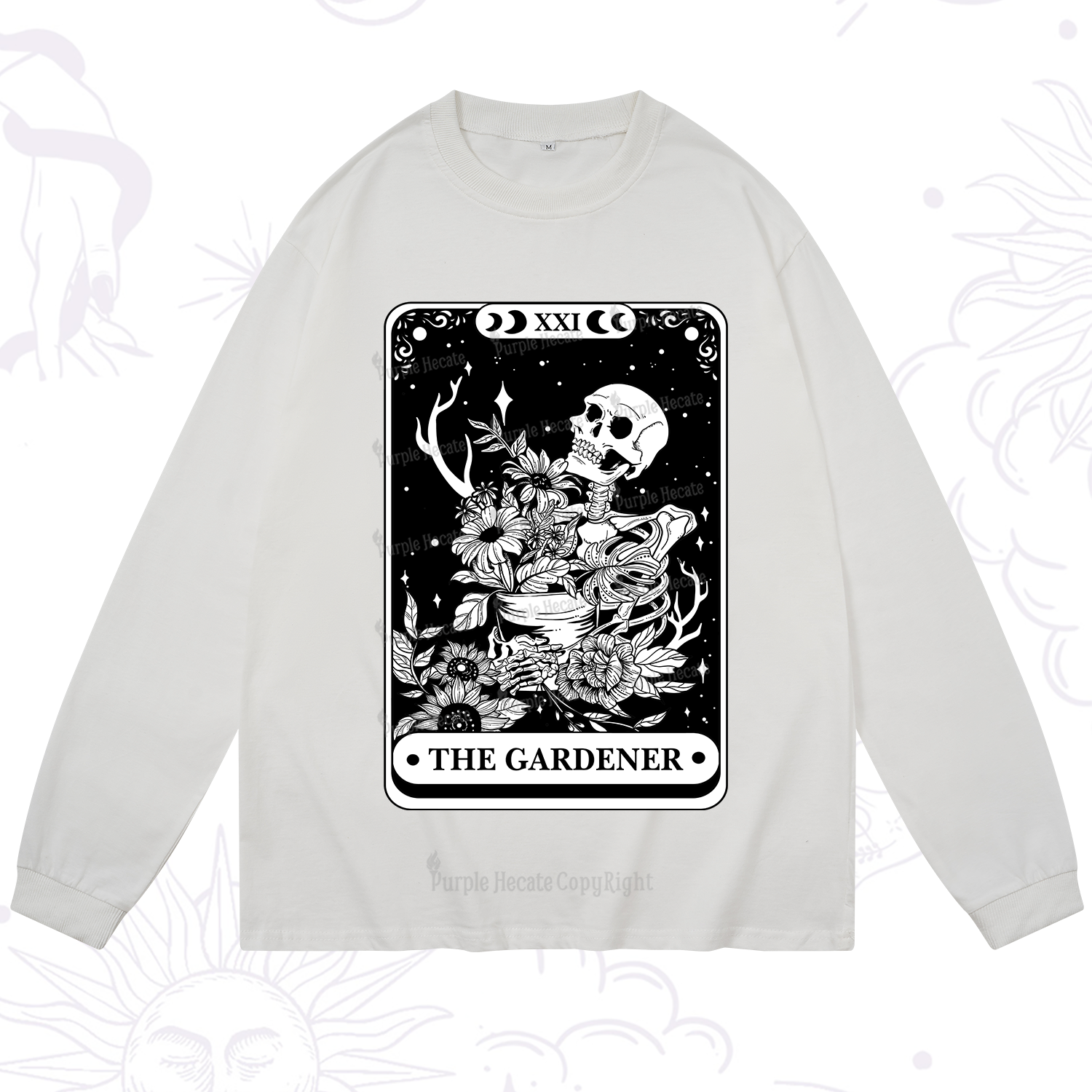 Purplehecate The Gardener Tarot Card Long Sleeve T-Shirt