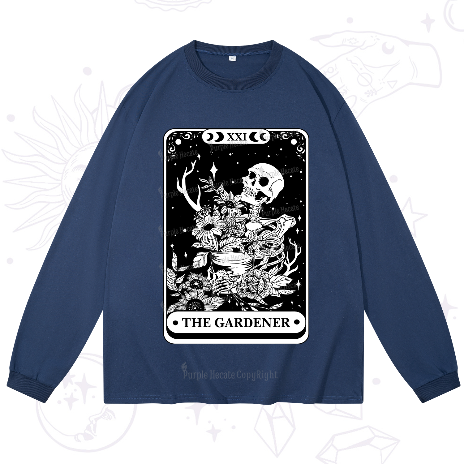 Purplehecate The Gardener Tarot Card Long Sleeve T-Shirt