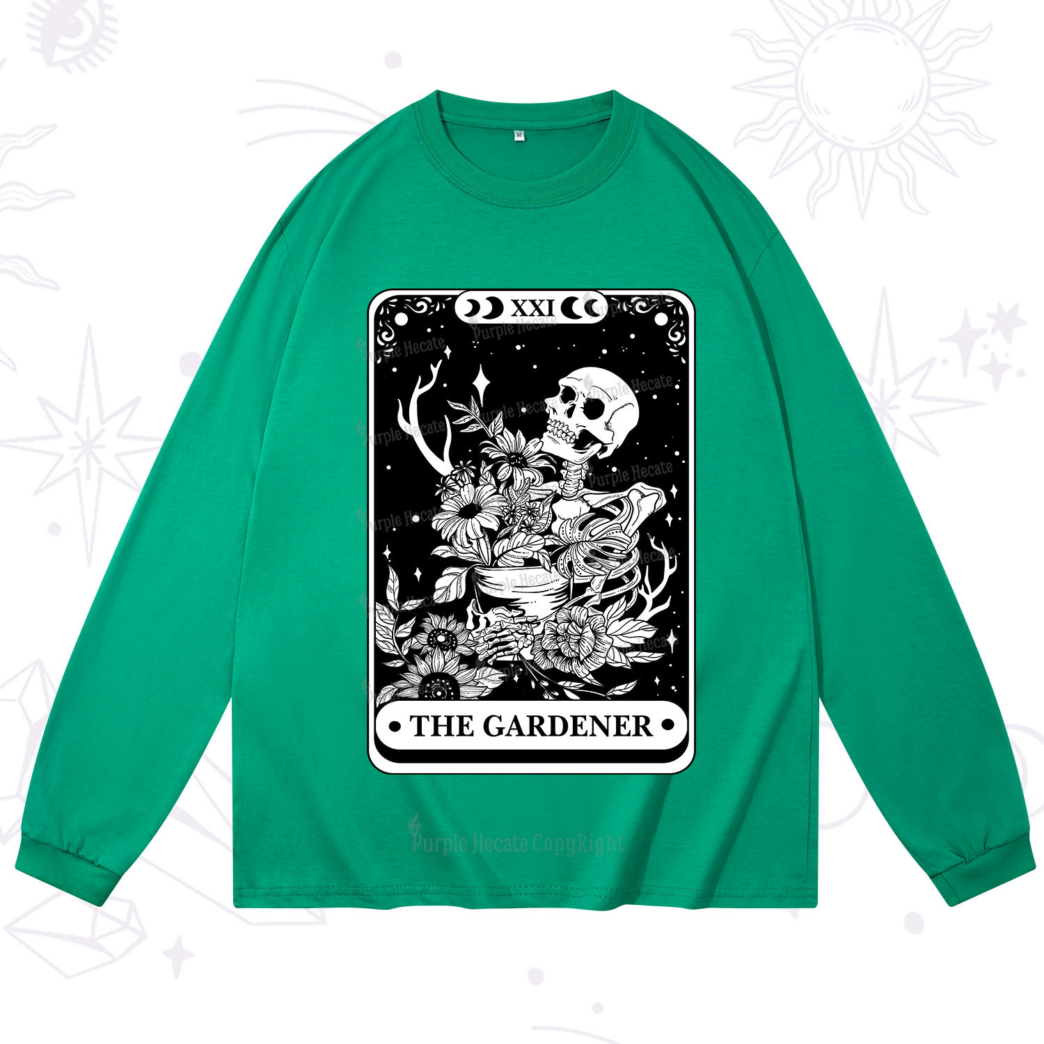 Purplehecate The Gardener Tarot Card Long Sleeve T-Shirt