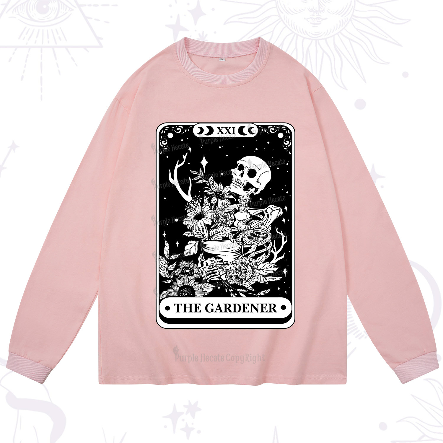 Purplehecate The Gardener Tarot Card Long Sleeve T-Shirt