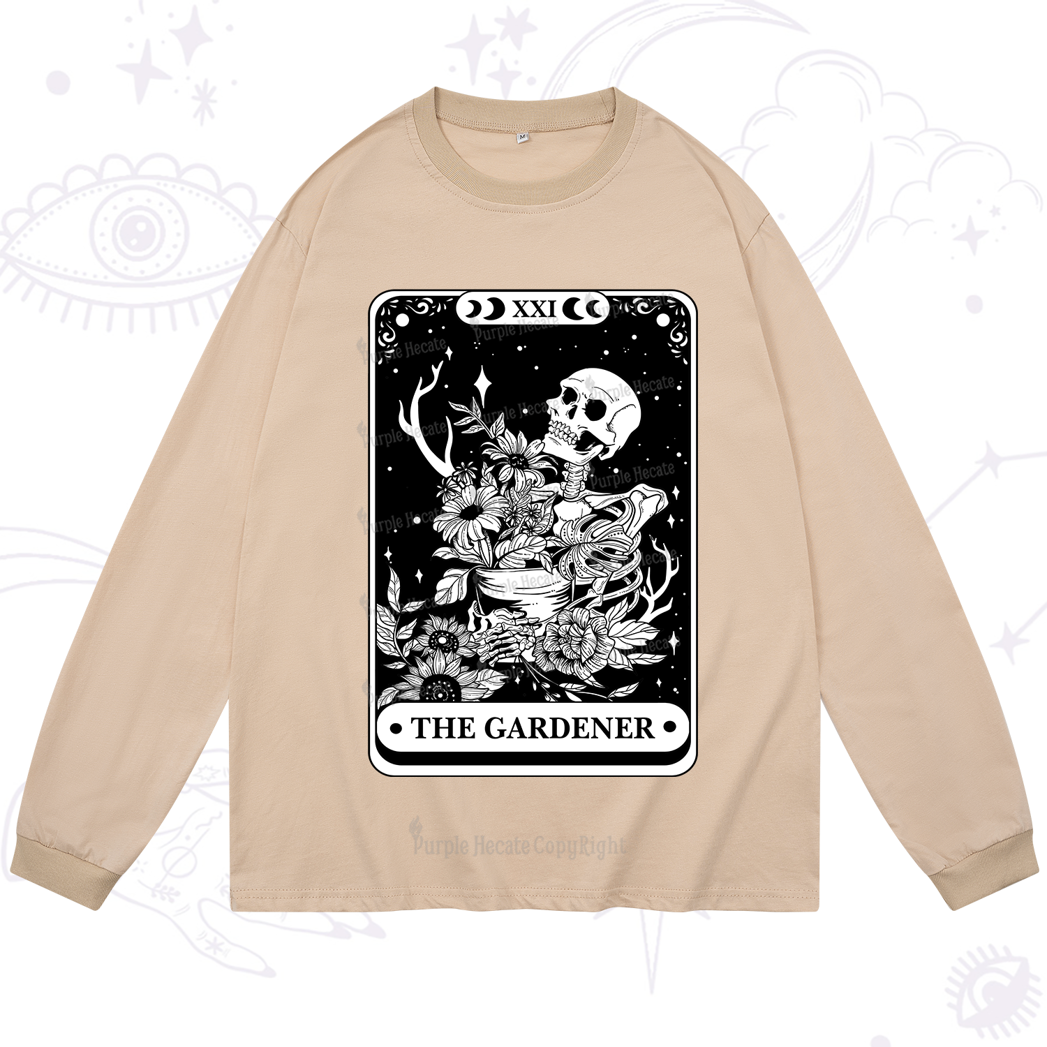 Purplehecate The Gardener Tarot Card Long Sleeve T-Shirt