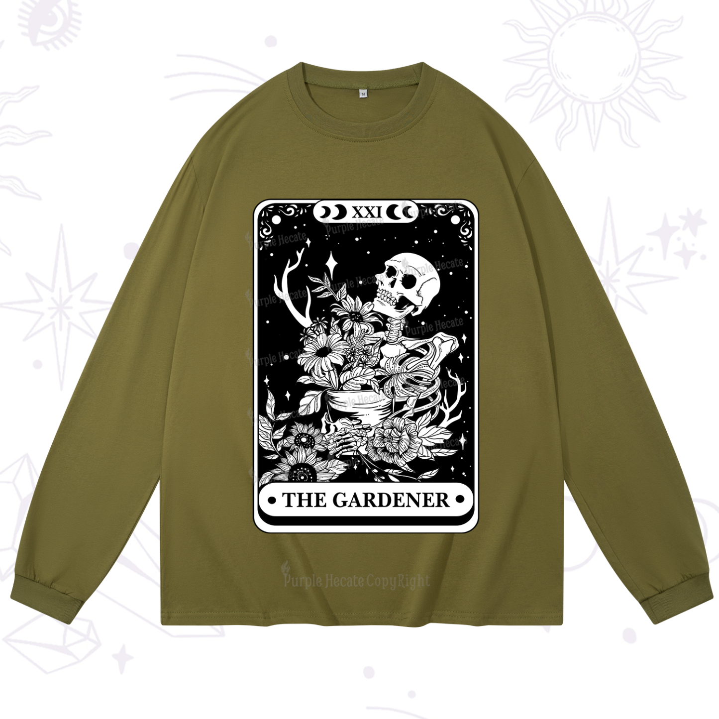 Purplehecate The Gardener Tarot Card Long Sleeve T-Shirt
