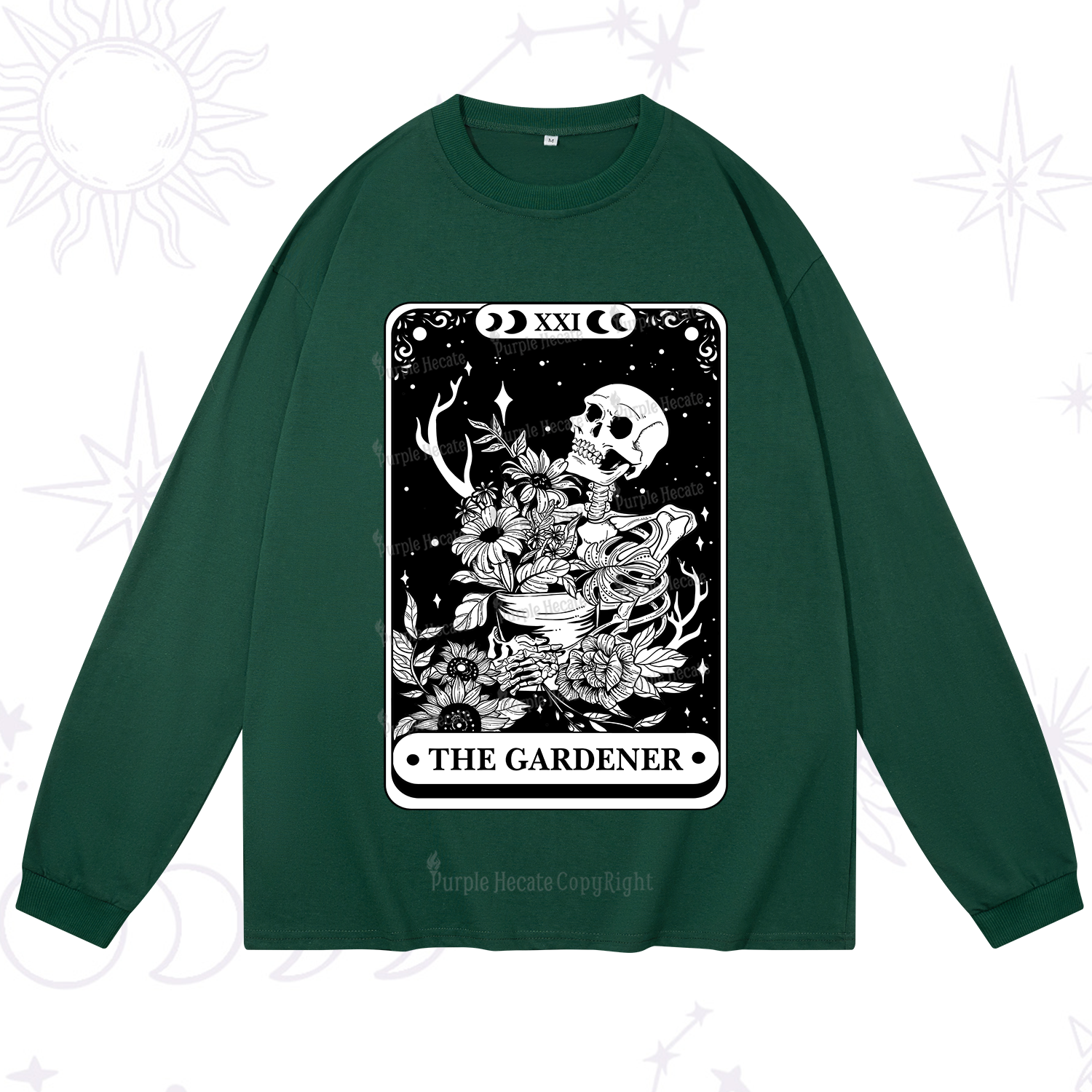 Purplehecate The Gardener Tarot Card Long Sleeve T-Shirt