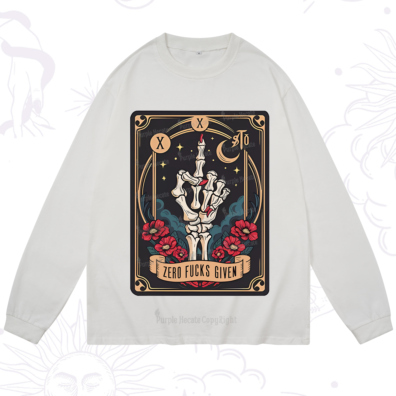Purplehecate The Zero Fucks Given Long Sleeve T-Shirt