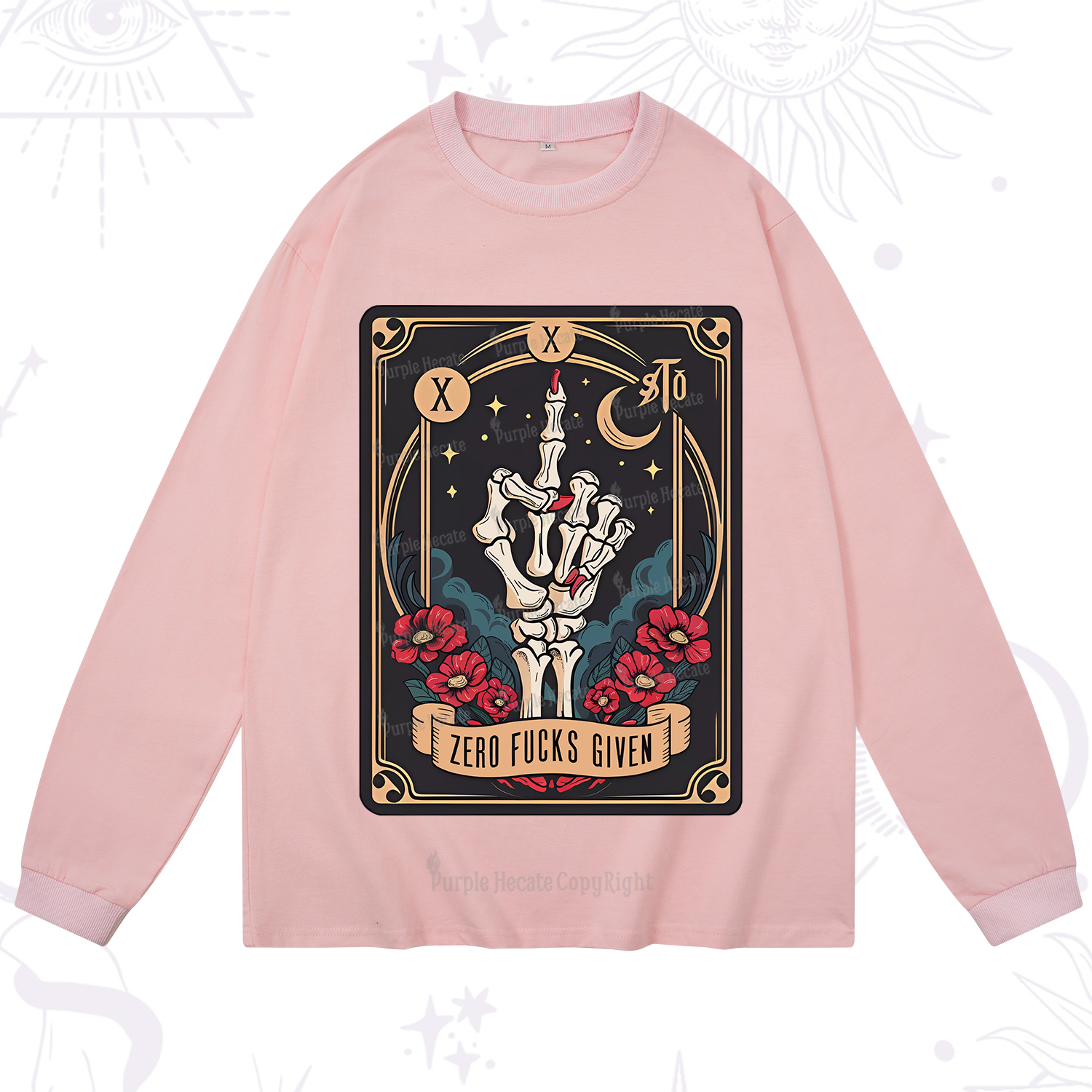 Purplehecate The Zero Fucks Given Long Sleeve T-Shirt