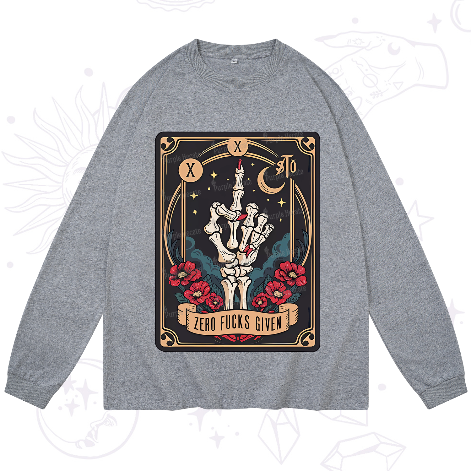 Purplehecate The Zero Fucks Given Long Sleeve T-Shirt