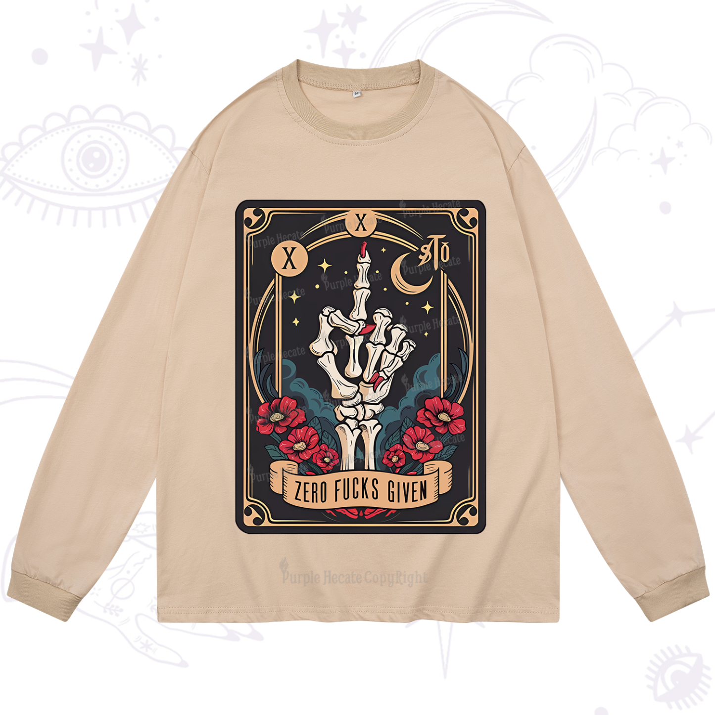 Purplehecate The Zero Fucks Given Long Sleeve T-Shirt