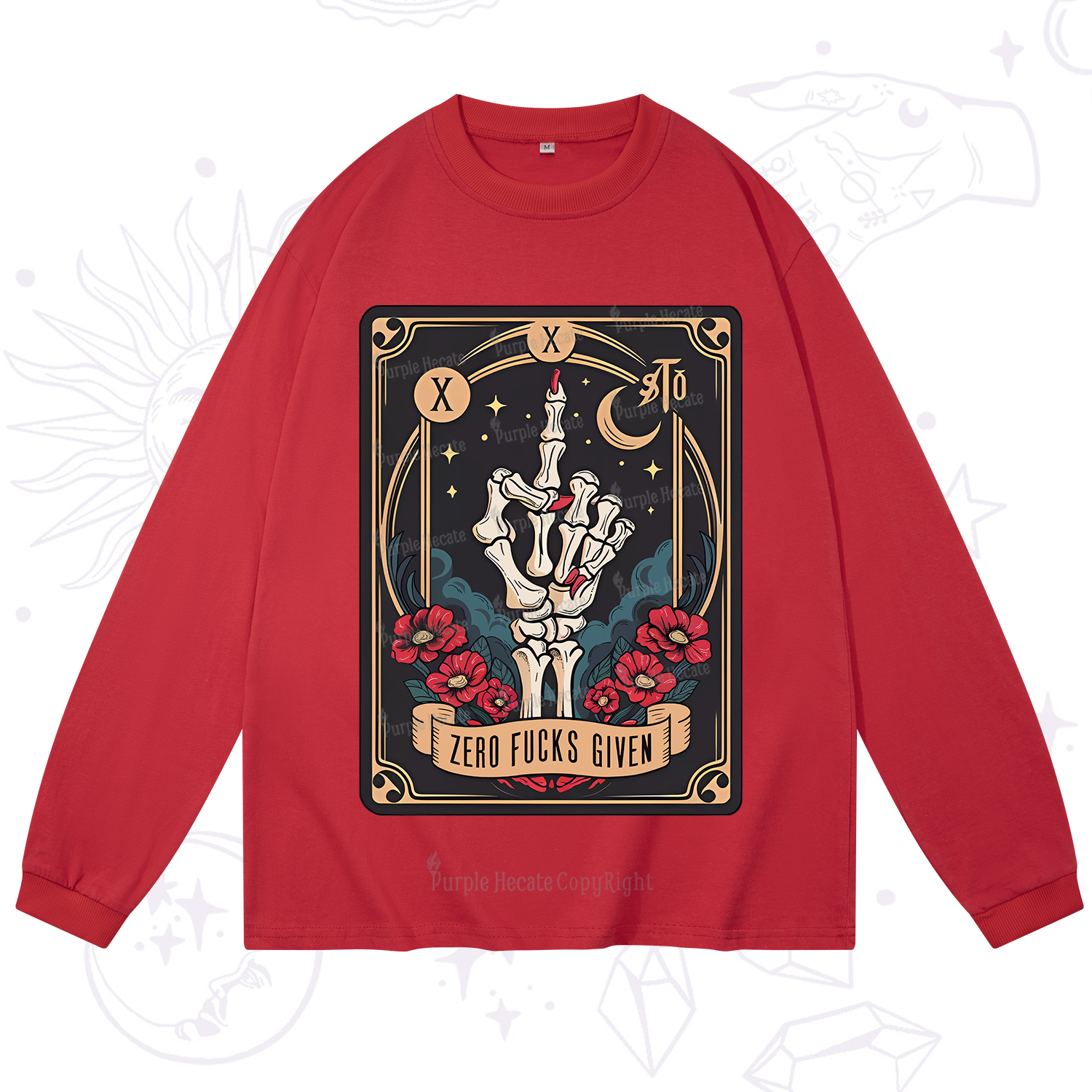 Purplehecate The Zero Fucks Given Long Sleeve T-Shirt