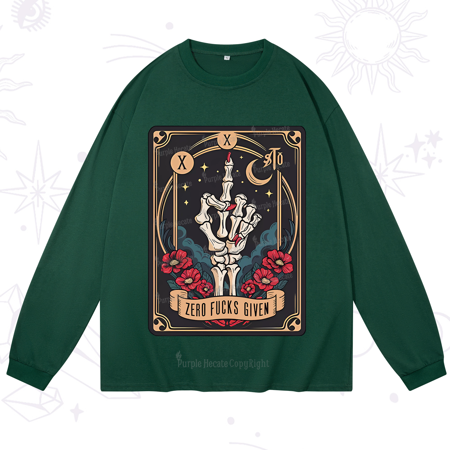 Purplehecate The Zero Fucks Given Long Sleeve T-Shirt