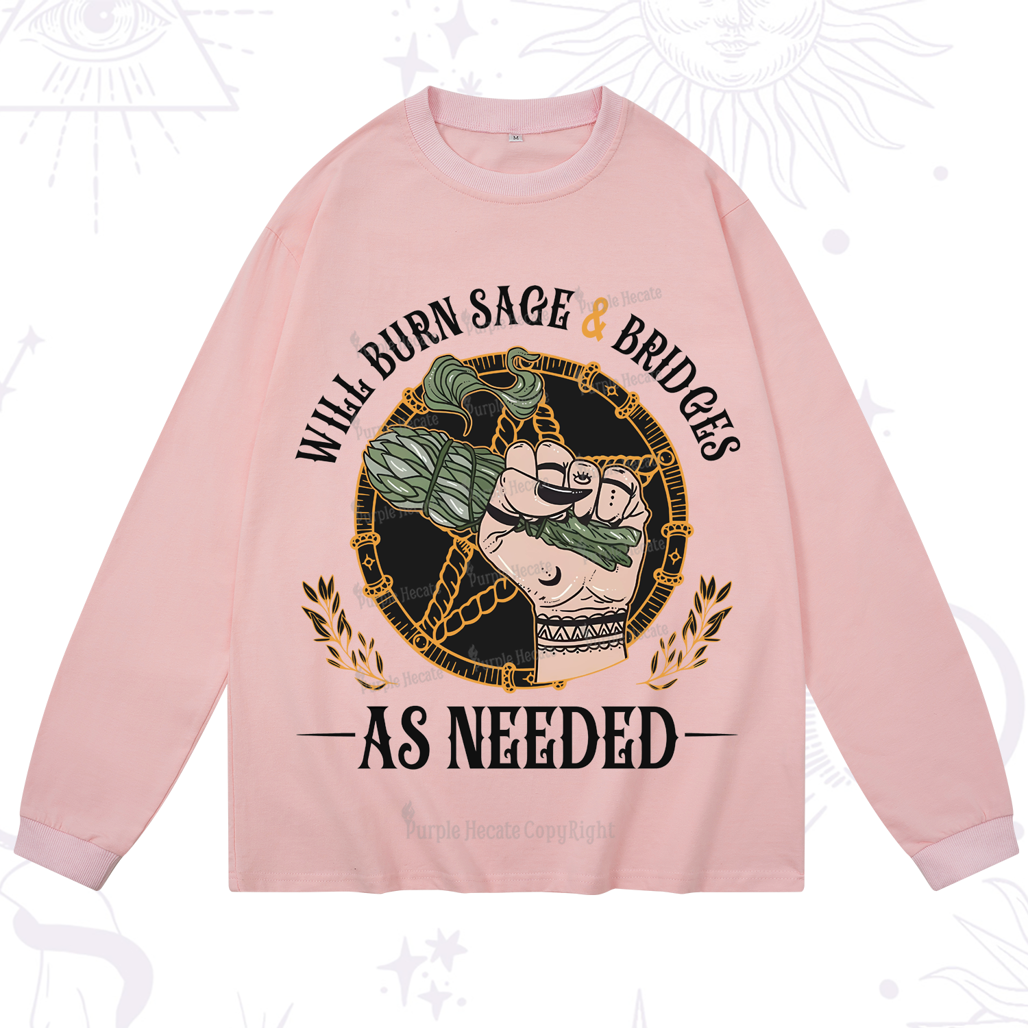 Purplehecate Will Burn Sage And Bridges Long Sleeve T-Shirt