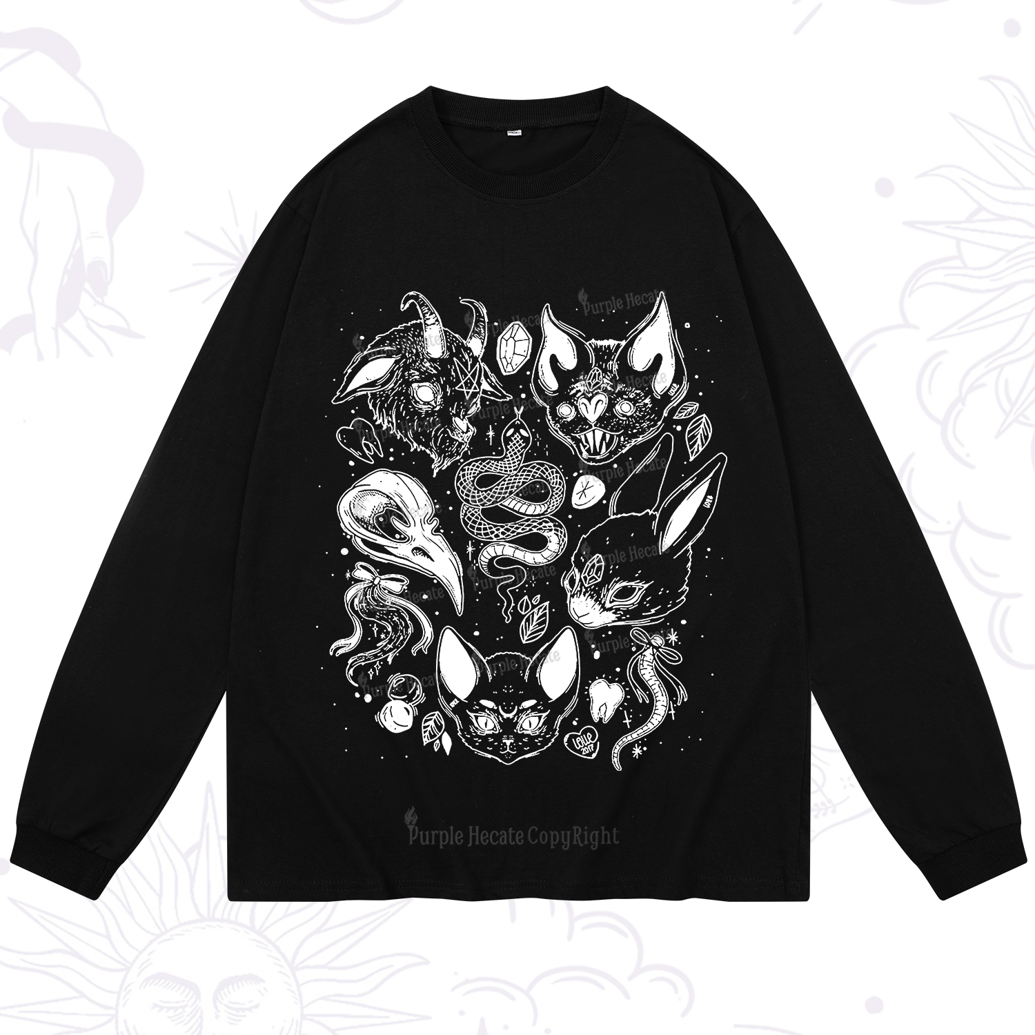Purplehecate Familiar Spirits Long Sleeve T-Shirt