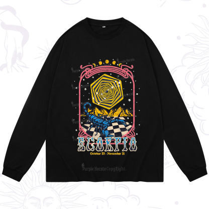 Purplehecate Scorpio Crew Zodiac Long Sleeve T-Shirt