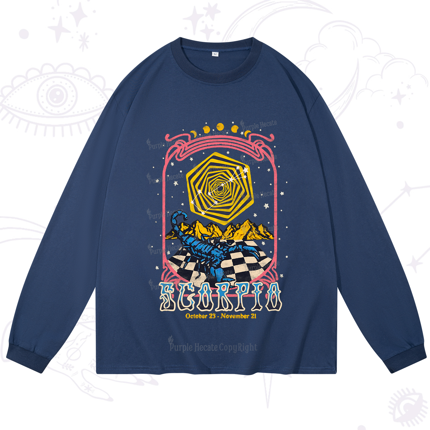 Purplehecate Scorpio Crew Zodiac Long Sleeve T-Shirt