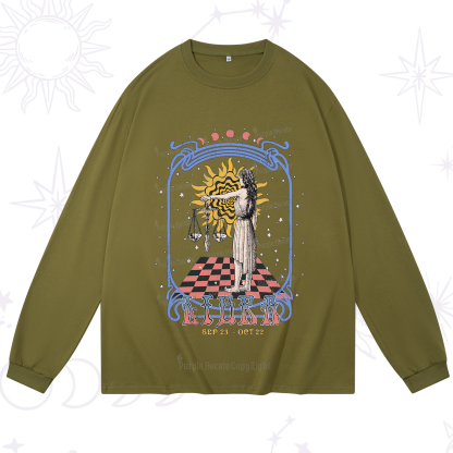 Purplehecate Libra Crew Zodiac Long Sleeve T-Shirt